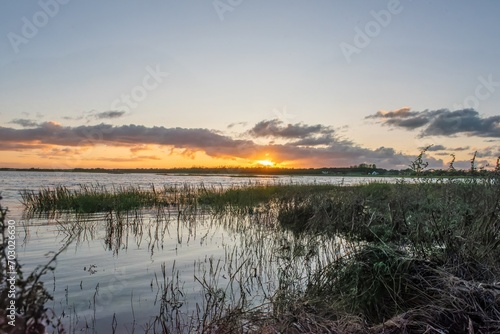 Sunset at the lake.