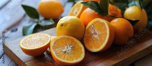 Limonene, a citrus essential oil, found in citrus fruit peels like lemons, oranges, grapefruits. photo