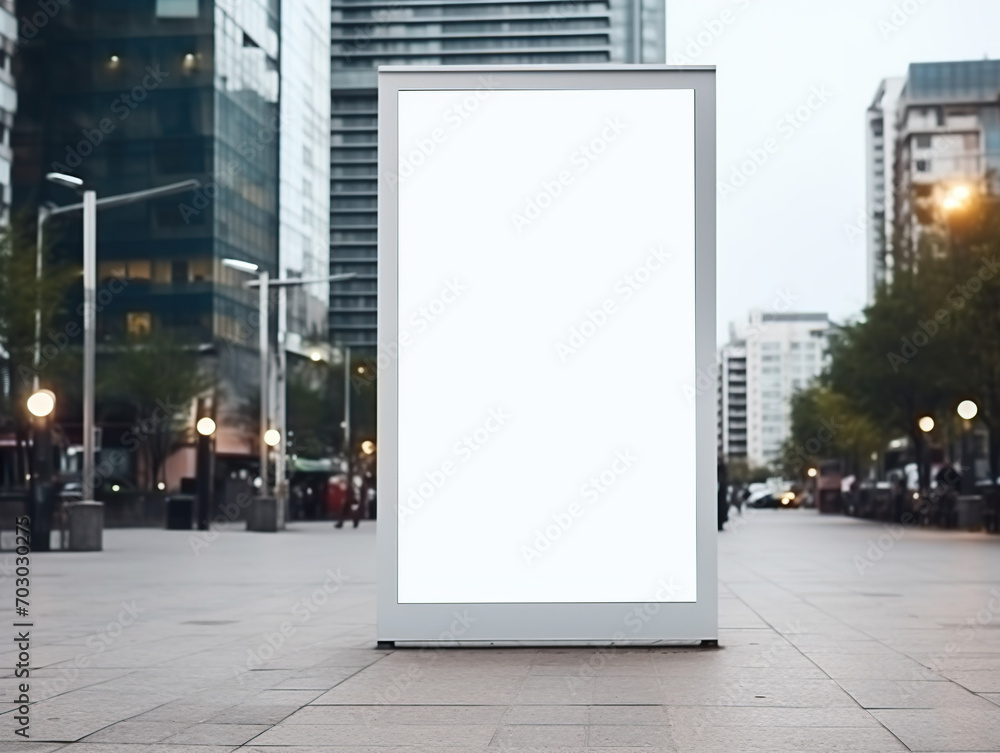 Mockup of a blank billboard on the street Mockup of a blank billboard on the street