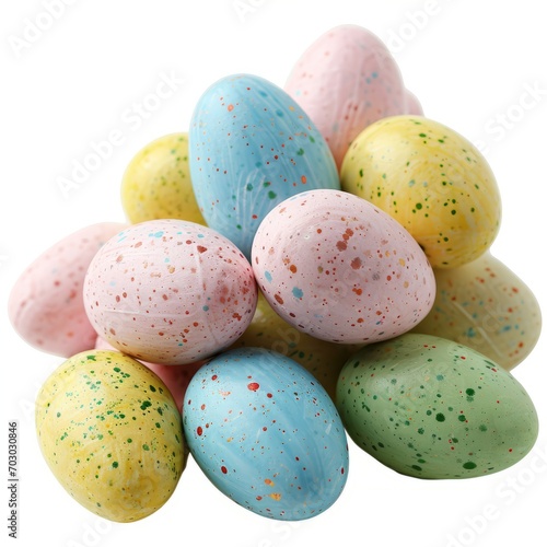 A Colorful Stack of Easter Eggs with Sprinkles