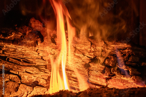 ogień, płomień, palące się drewno, kominek, fire, flame, burning wood, fireplace
 photo