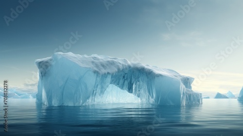 A Majestic Iceberg Floating in the Vast Ocean © cac_tus