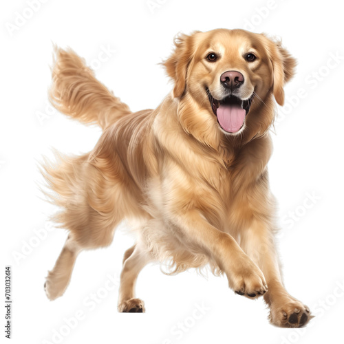 Bounding Golden Retriever