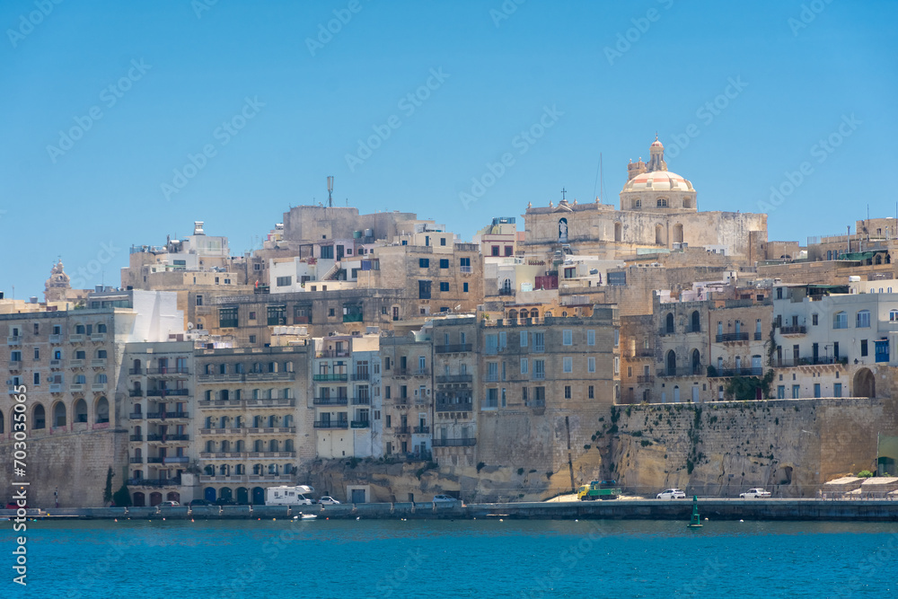 View of Cospicua from the sea, Malta