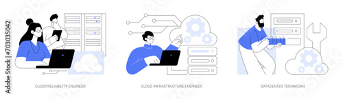 Datacenter isolated cartoon vector illustrations se