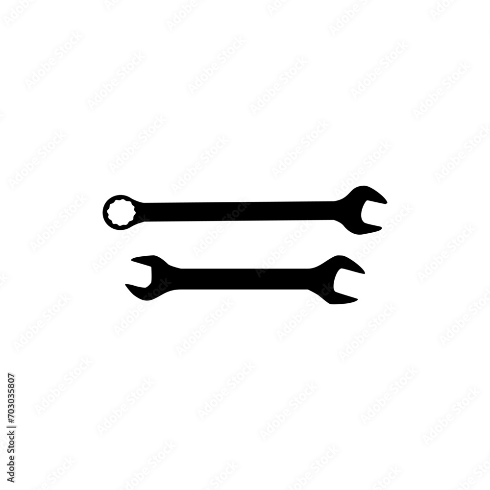 Wrench Silhouette, Flat Style, can use for Pictogram, Apps, Website, Logo Gram, Art Illustration, or Graphic Design Element. Vector Illustration Wrench Silhouette, Flat Style, can use for Pictogram, Apps, Website, Logo Gram, Art Illustration, or Graphic Design Element. Vector Illustration