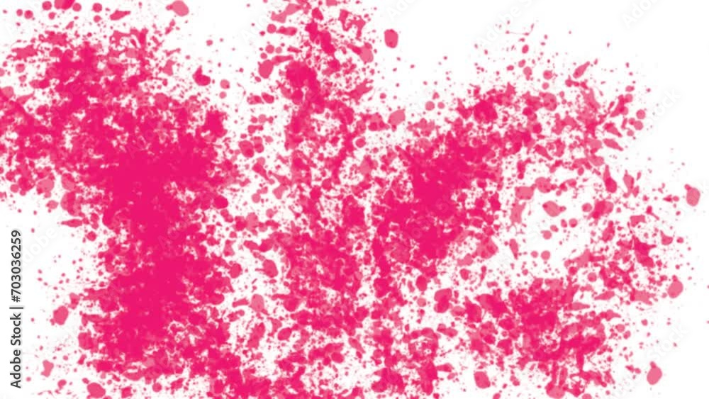 Fast moving red spots with watercolor's style Fast moving red spots with watercolor's style