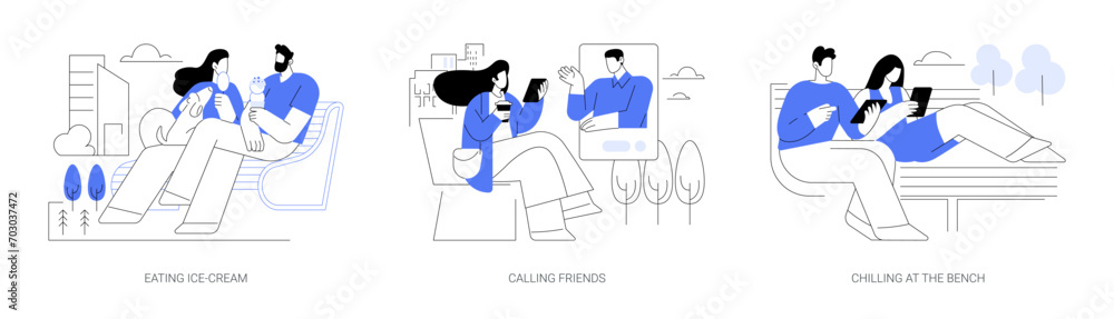 Leisure time in city park isolated cartoon vector illustrations se Leisure time in city park isolated cartoon vector illustrations se