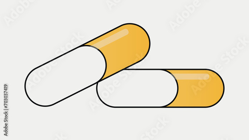 Illustration of Two Capsule Pills