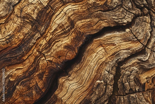 Detailed wood grain texture from an old oak tree.