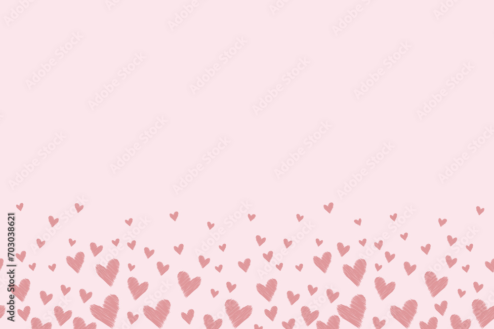 Pink heart pattern doodle background for Valentine love party baby shower vector illustration.
Pink heart pattern doodle background for Valentine love party baby shower vector illustration.