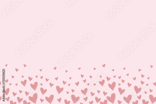 Pink heart pattern doodle background for Valentine love party baby shower vector illustration.	
