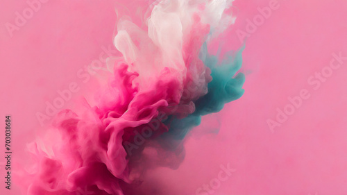 Abstract textured splatter color billowing smoke, mixed digital illustration and matte painting. IA Generated 
