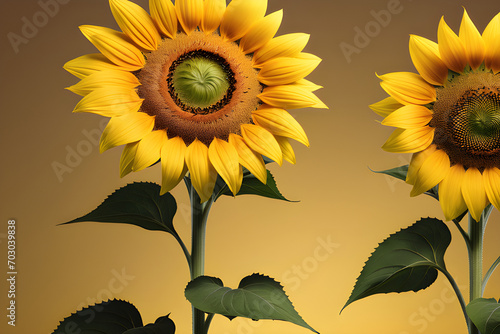Image capturing the elegance of sunflower.