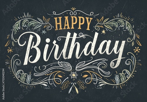 happy birthday greeting card Generative AI