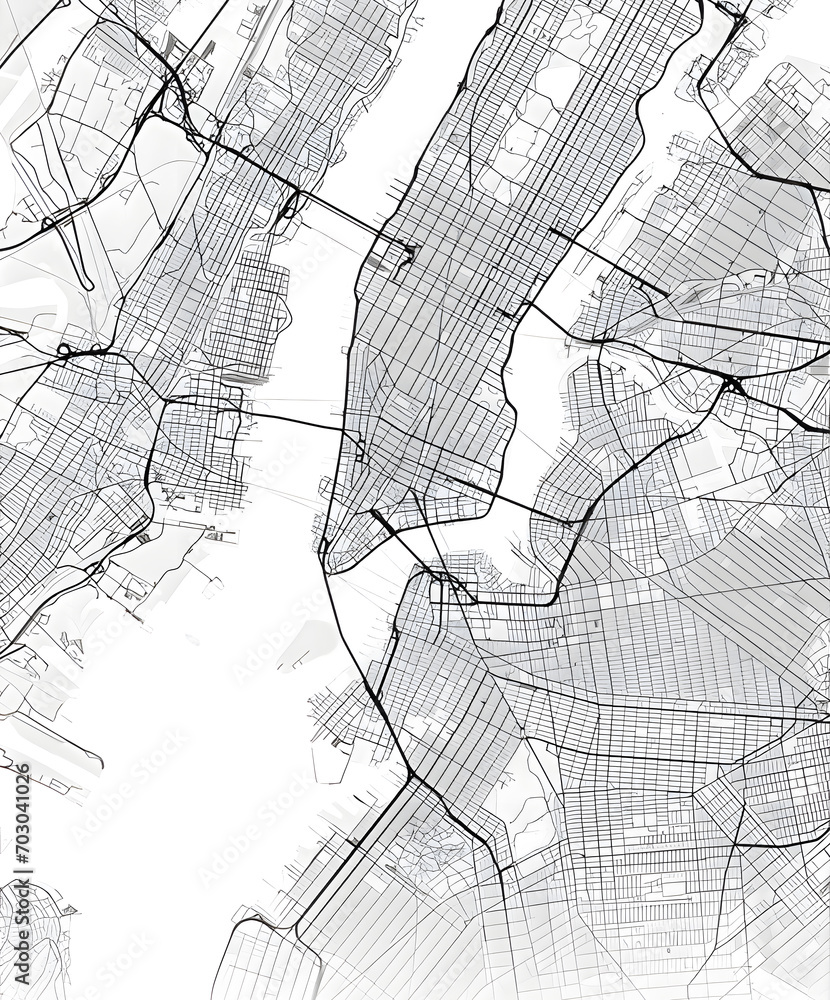 Naklejka premium background map landscape city view monochrome black and white graphics america new york