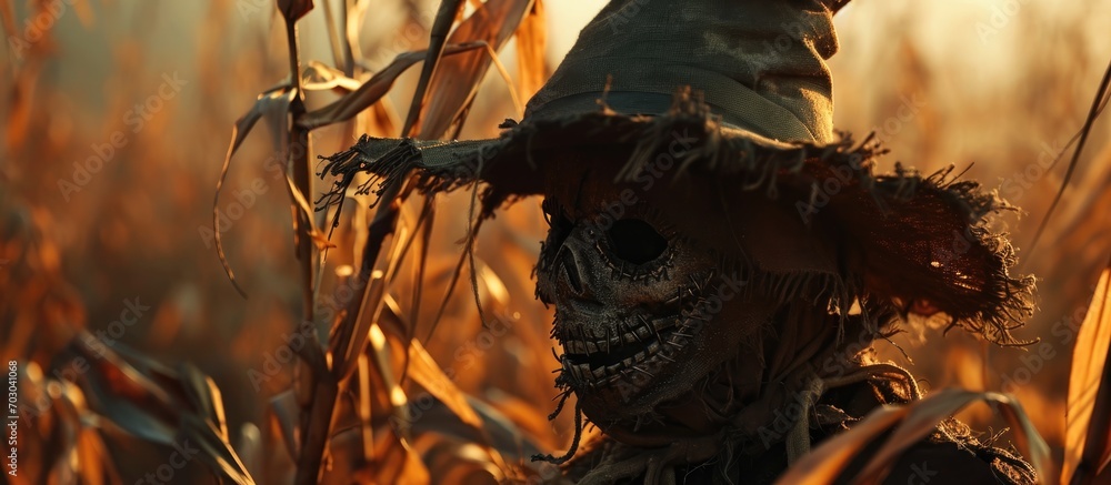 Obraz premium Scarecrow's depiction.