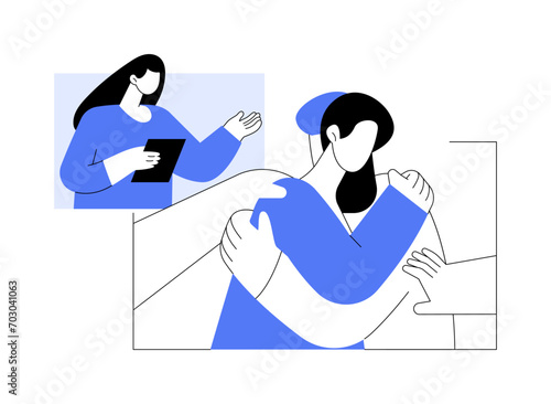 Recovery coach isolated cartoon vector illustrations.