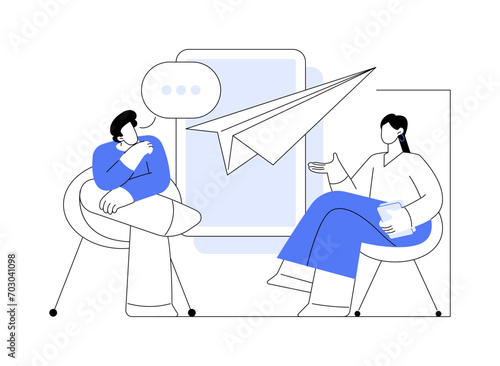 Metaphoric cards isolated cartoon vector illustrations.