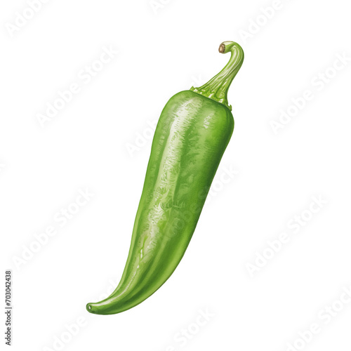 Jalapeño Pepper - Colored Pencil Drawing