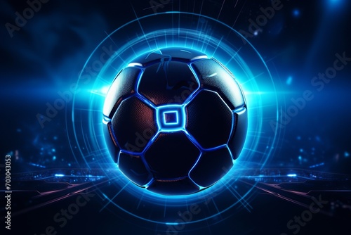 soccer ball in the light of the world