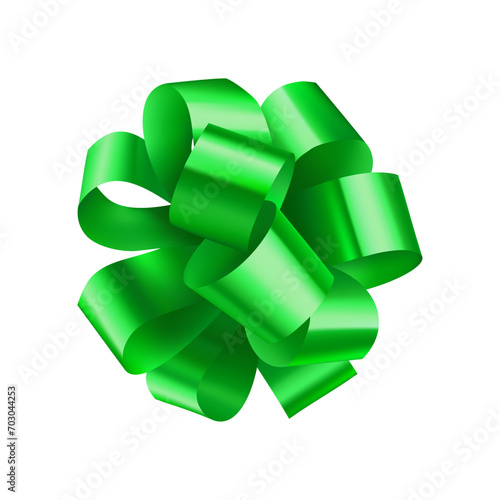 Vector green gift bow illustration design