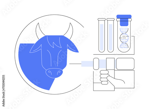 Cattle hormones isolated cartoon vector illustrations.