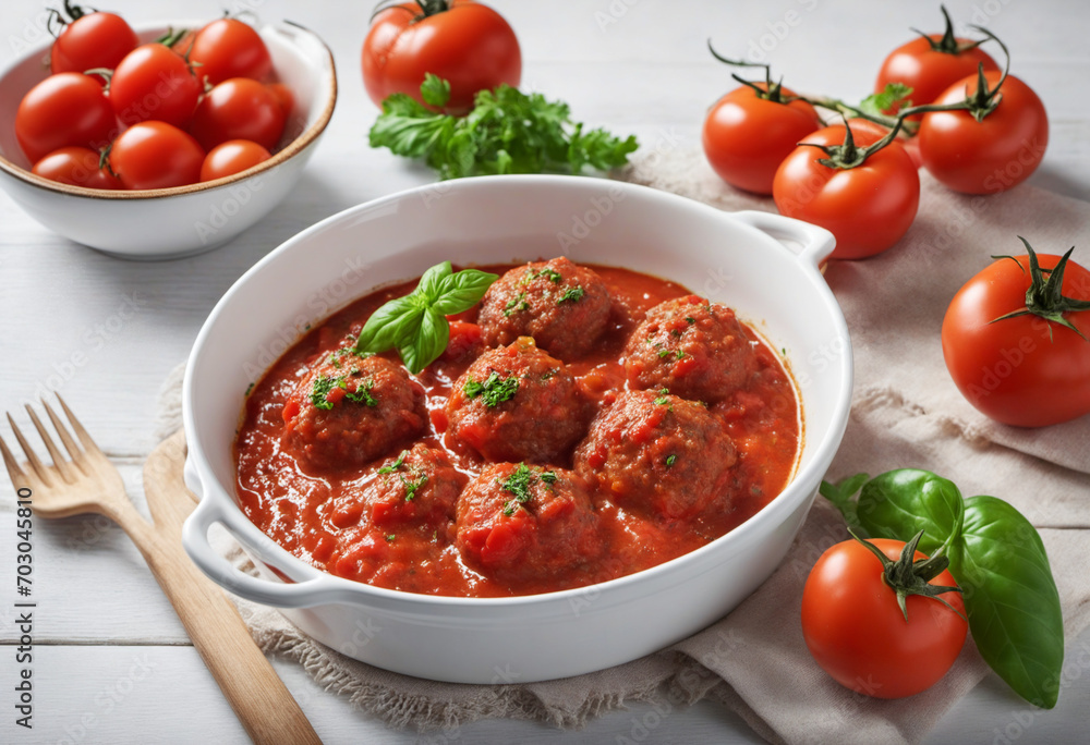 Savory meatballs in zesty tomato sauce Savory meatballs in zesty tomato sauce