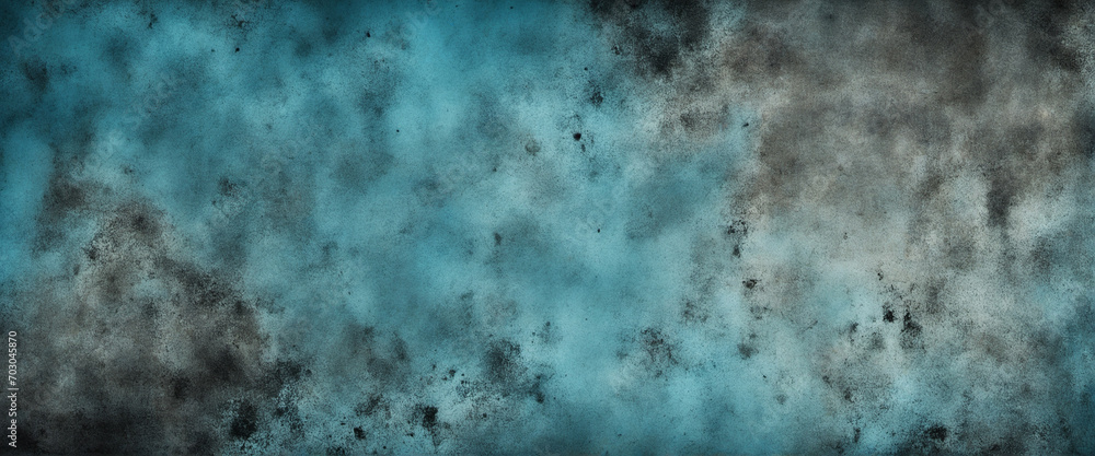 Colorful rustic abstract blue texture background banner panorama with black vignette - ideal as a template or wallpaper.