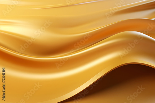 Luxurious Golden Color Abstract Wave Background with Soft Color Waves for an Elegant and Sophisticated Visual Experience © Saran