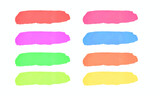 Vector hand painted watercolor brush collection on white