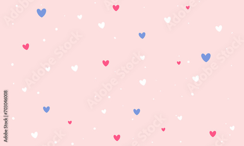 Vector colorful polka dots with hearts vector