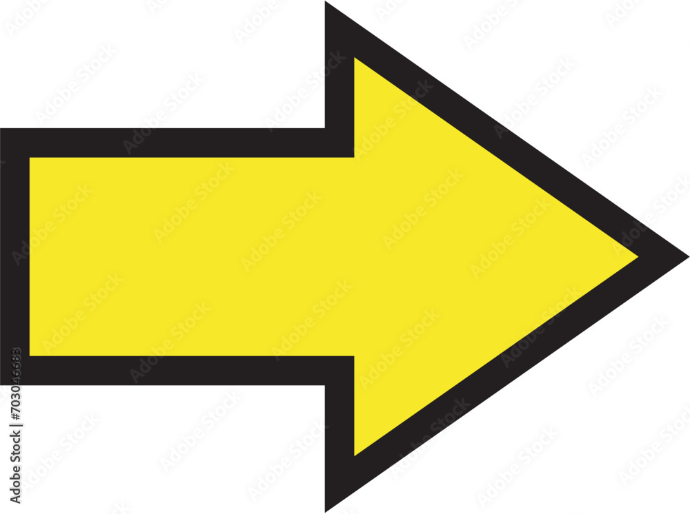 yellow arrow sign