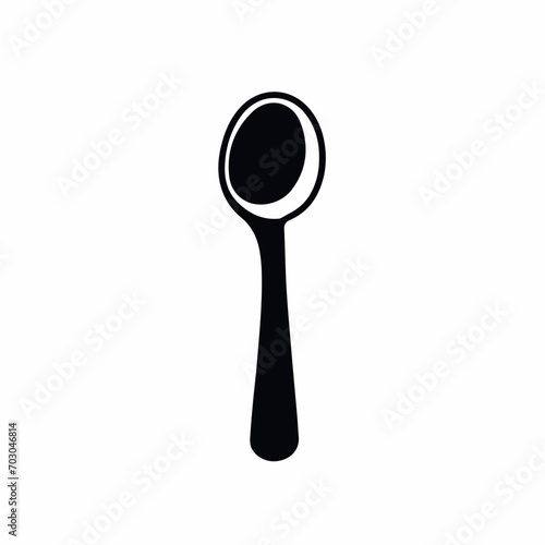 Spoon in cartoon, doodle style. Isolated 2d vector illustration in logo, icon, sketch style, Eps 10. AI Generative