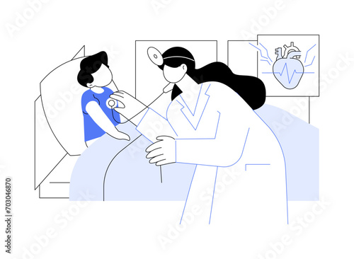Congenital heart disease abstract concept vector illustration.