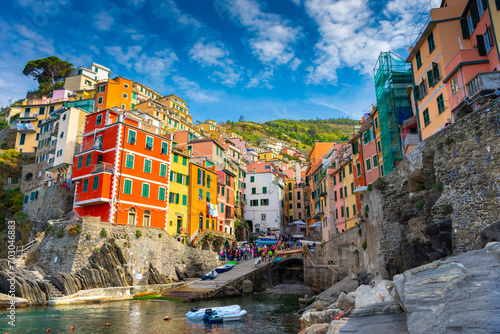 The colorful town of Riomaggiore, Cinque Terre, Liguria photo