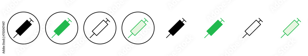Syringe icon set. injection icon vector. Syringe icon set. injection icon vector.