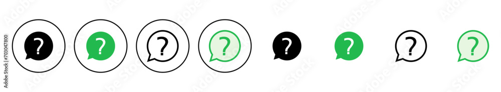 Question icon set. question mark icon vector. Question icon set. question mark icon vector.