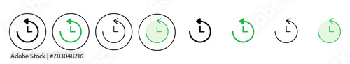 History icon set. recent event history