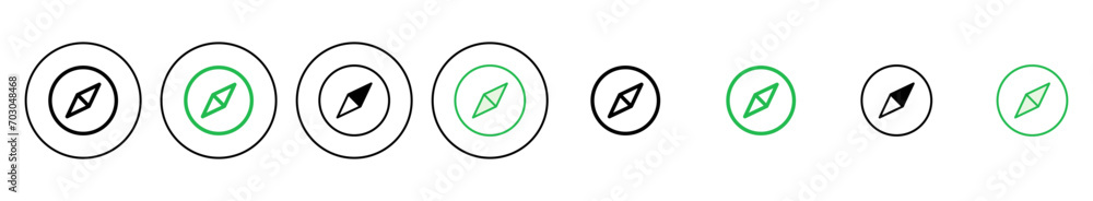 Compass icon set. arrow compass icon vector Compass icon set. arrow compass icon vector