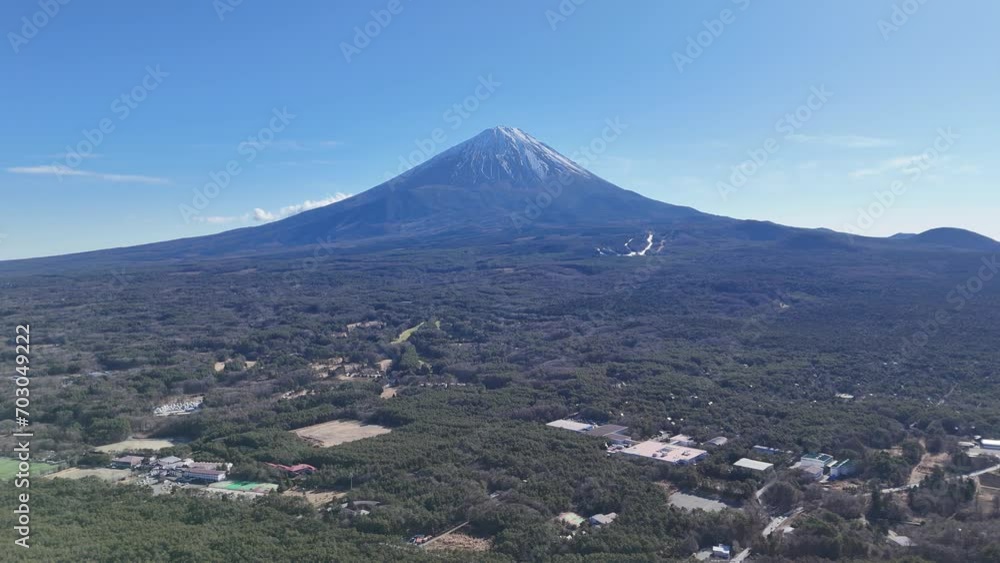 足和田山から富士山の眺め、日本のドローン映像、南アルプス 足和田山から富士山の眺め、日本のドローン映像、南アルプス