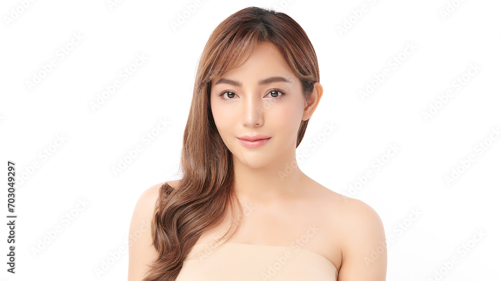 Beautiful young asian woman with clean fresh skin on white background, Face care, Facial treatment, Cosmetology, beauty and spa, Asian women portrait. Beautiful young asian woman with clean fresh skin on white background, Face care, Facial treatment, Cosmetology, beauty and spa, Asian women portrait.