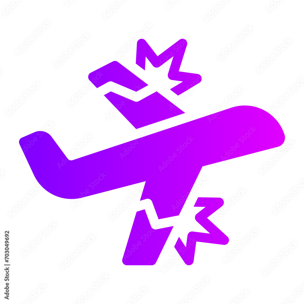 Obraz premium accident gradient icon