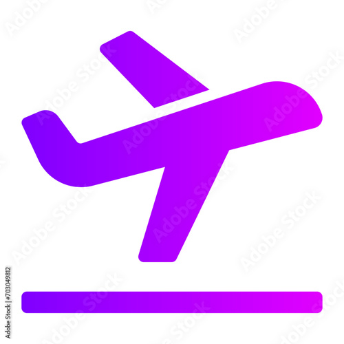 taking off gradient icon