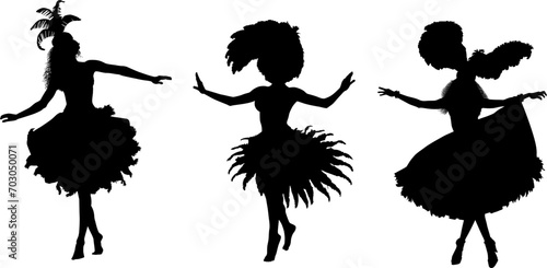 siluetas bailarines, carnaval, brasil, samba, poses