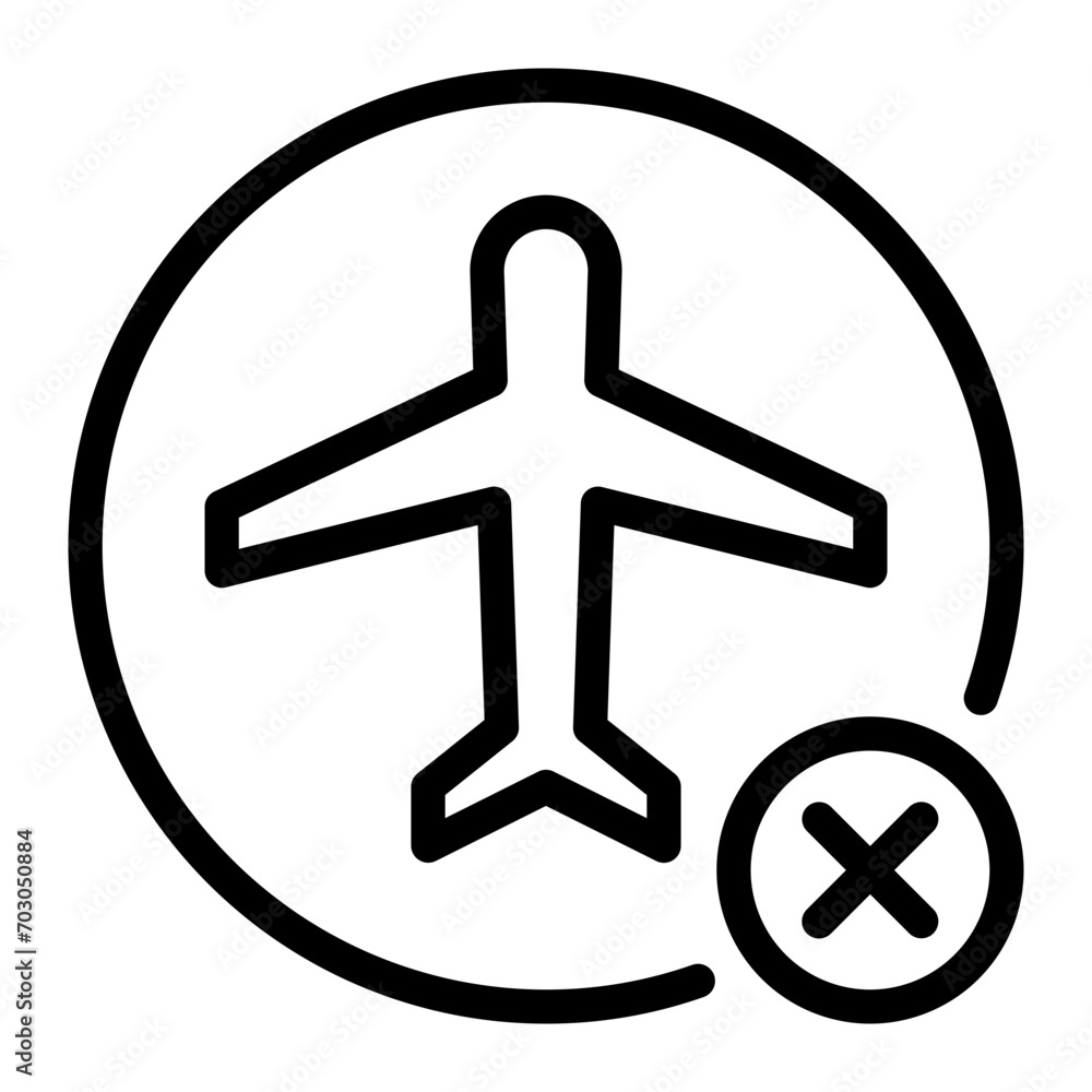 Obraz premium cross mark line icon