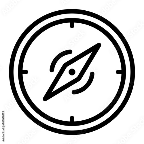 compass line icon