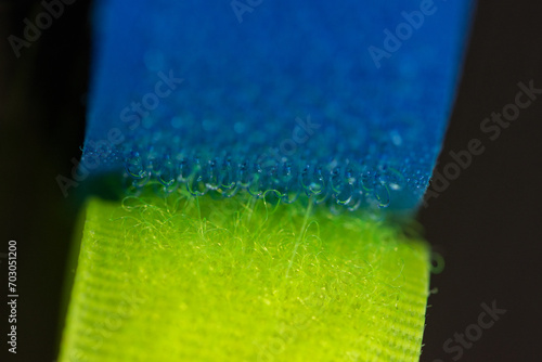 Green Velcro type slim band , fluffy + velvet