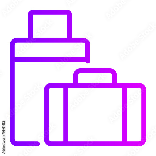 luggage gradient icon