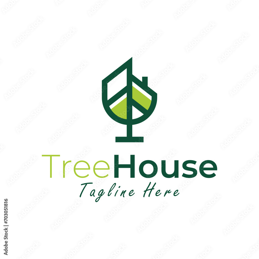 tree house vector logo tree house vector logo